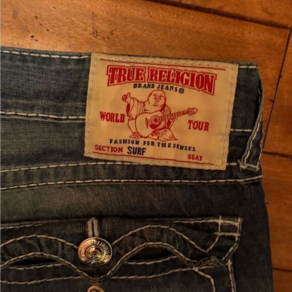 True Religion Mens size 42 Jean Shorts Surf Swimwear Trunks - Picture 2 of 5